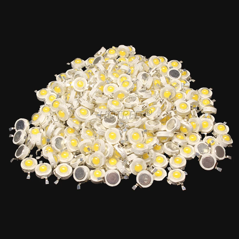 100-500 Uds LED 1W 3W Watt 30/45mil cuentas de Chip de alta potencia blanco frío cálido rojo 660nm azul 450nm verde amarillo para Blubs luz de cultivo