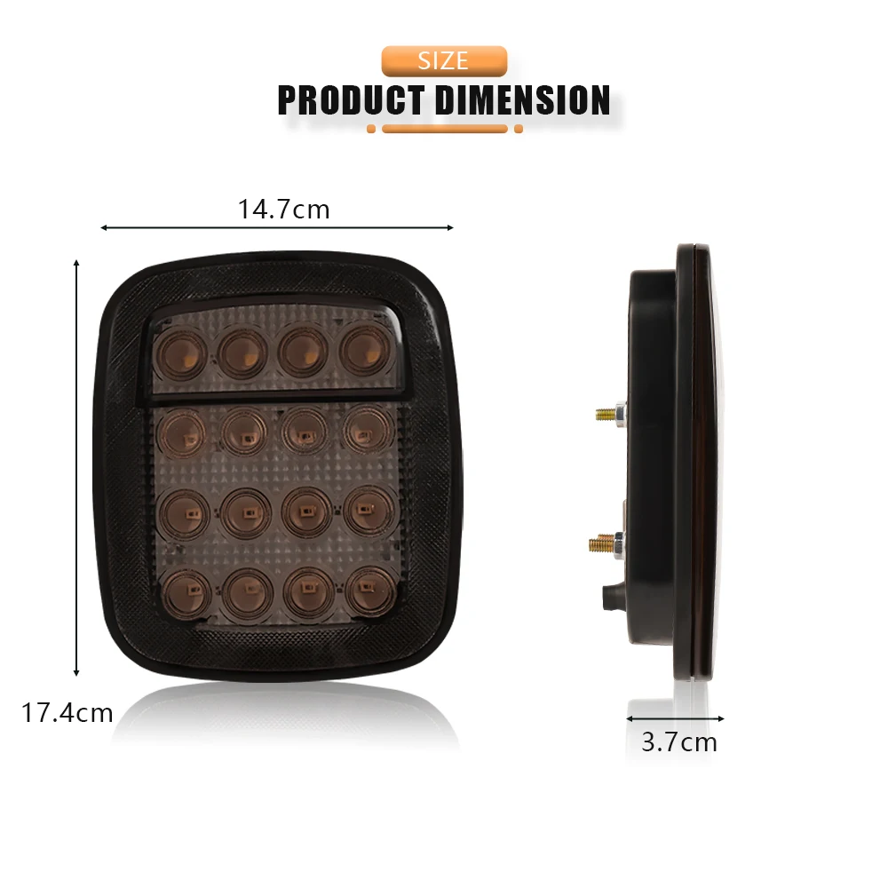 1 Par de Luces Traseras LED para Jeep Wrangler TJ CJ, Luces de Freno, Luces de Reversa, Luces de Circulación Diurna