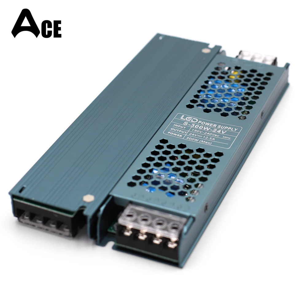 Fuente de alimentación conmutada de 12V y 24V CC, transformadores de iluminación silenciosos de AC190-240V, adaptador de corriente de controlador de luz LED de 60W, 100W, 200W, 300W y 400W