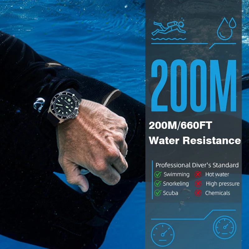 Reloj de Pulsera de Cuarzo para Buceo NORTH EDGE, Nuevo Diseño ABYSS, Energía Solar, Resistente al Agua 200M, Reloj Deportivo de Buceo, Correa Suave 316L, Relojes para Hombre