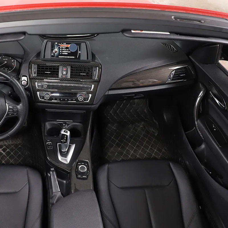 Para BMW 1 2 Series F20 F21 F22 F23 2012-2018 ABS fibra de carbono Control central de coche decoración Interior pegatina accesorios de coche