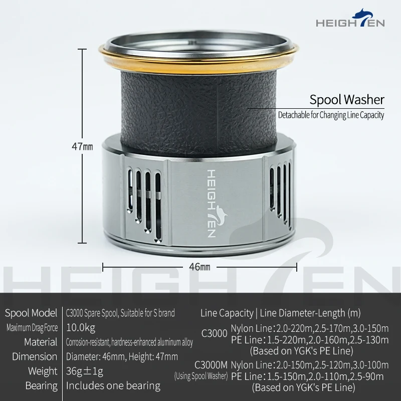 HEIGHTEN Carrete de repuesto para 18/19 STELLA / 20 TWIN POWER / 19 VANQUISH / 19 STRADIC / 20 VANFORD serie 2500-3000