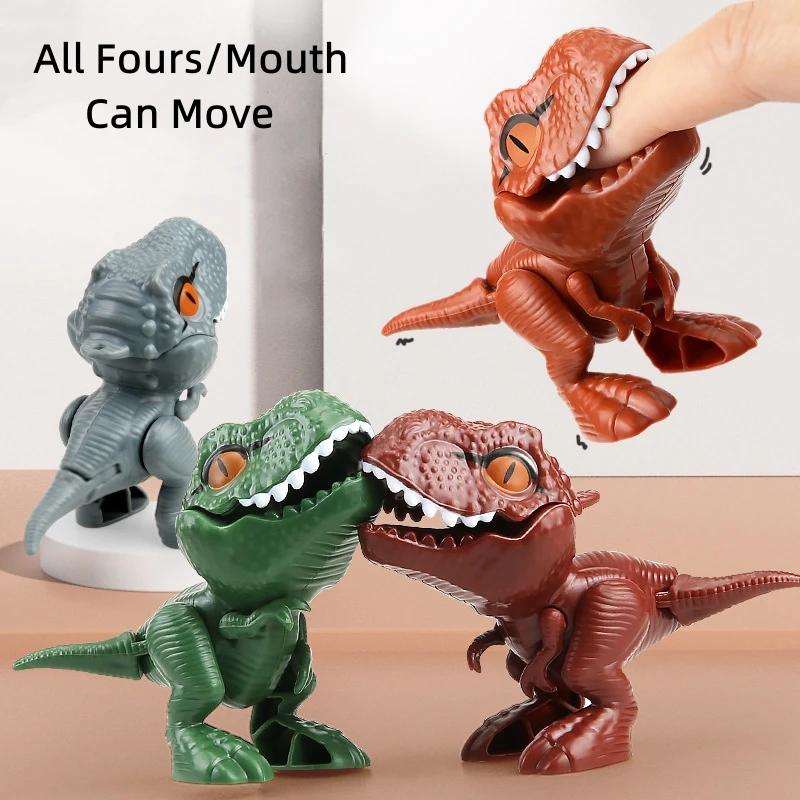 Dinosaurio Jurásico Triceratops tiranosaurio modelo juguetes para niños dinosaurios creativos para morder los dedos juguete interactivo regalo para niños
