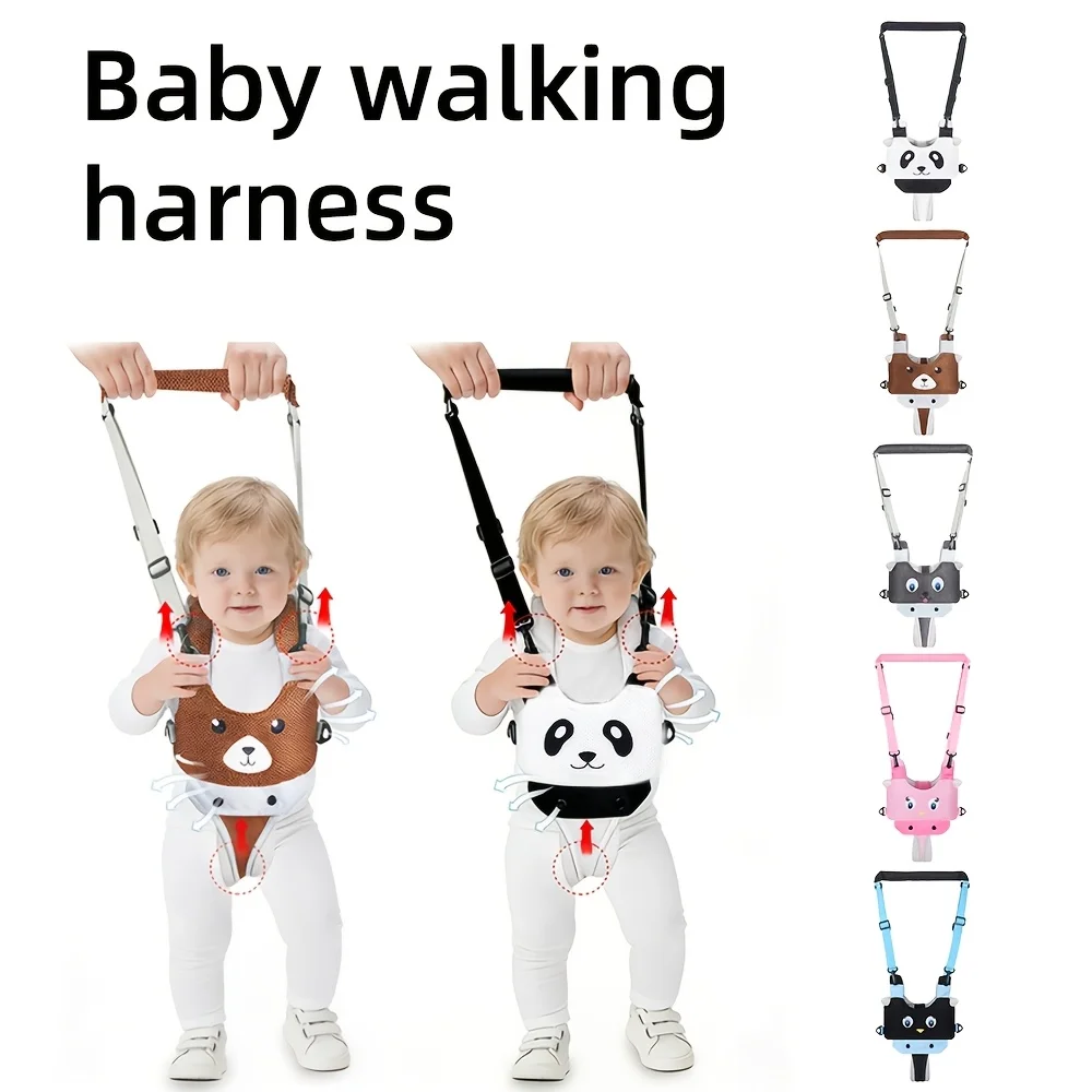 Arnés de apoyo para caminar para bebés, de una sola pieza: dispositivo de ayuda para caminar que se sostiene con la mano, cinturón de apoyo para niños pequeños, herramienta para el entrenamiento de la marcha.