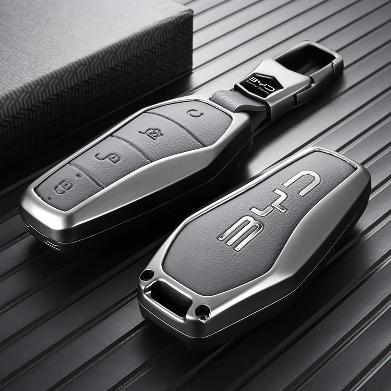 Funda para llave de coche BYD Seal U Atto 3 King, protector de llave de aleación de zinc, Sealion 7 6 Seagull 1 Dolphin Mini, accesorios de cobertura completa