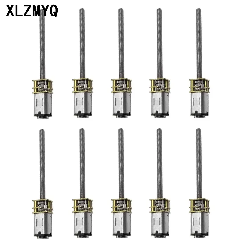 10 Uds GA12-N20 DC 3V 6V 12V Micro engranaje de reducción Motor de CC con tornillo de avance M4 * 55 motores N20 30RPM 50RPM 100RPM 1000RPM Kit Diy