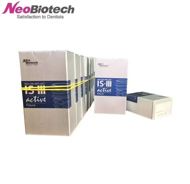 Implante Dental NeoBiotech IS‑III Active CMI, Superficie SLA, Fijación de Titanio Hexagonal Interna D3.0-5.0, D4.0×L10, Restauración a Nivel Óseo