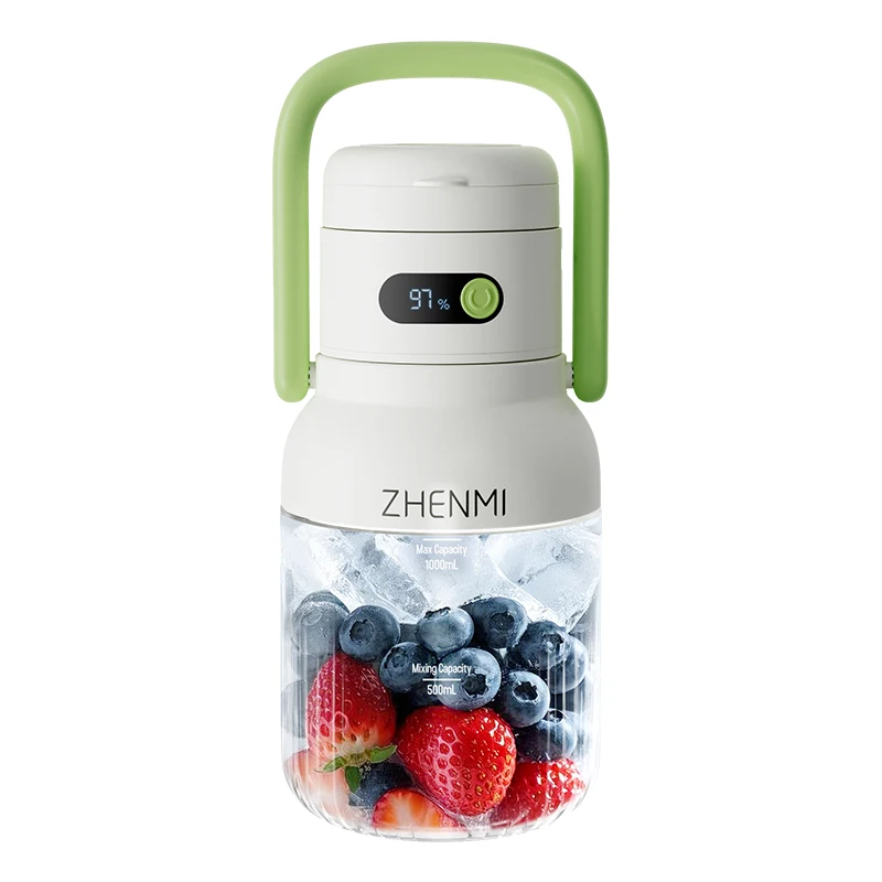 Exprimidor portátil, 33 oz. Recipiente, USB-C recargable, fácil de limpiar, adecuado para exprimir frutas y verduras,