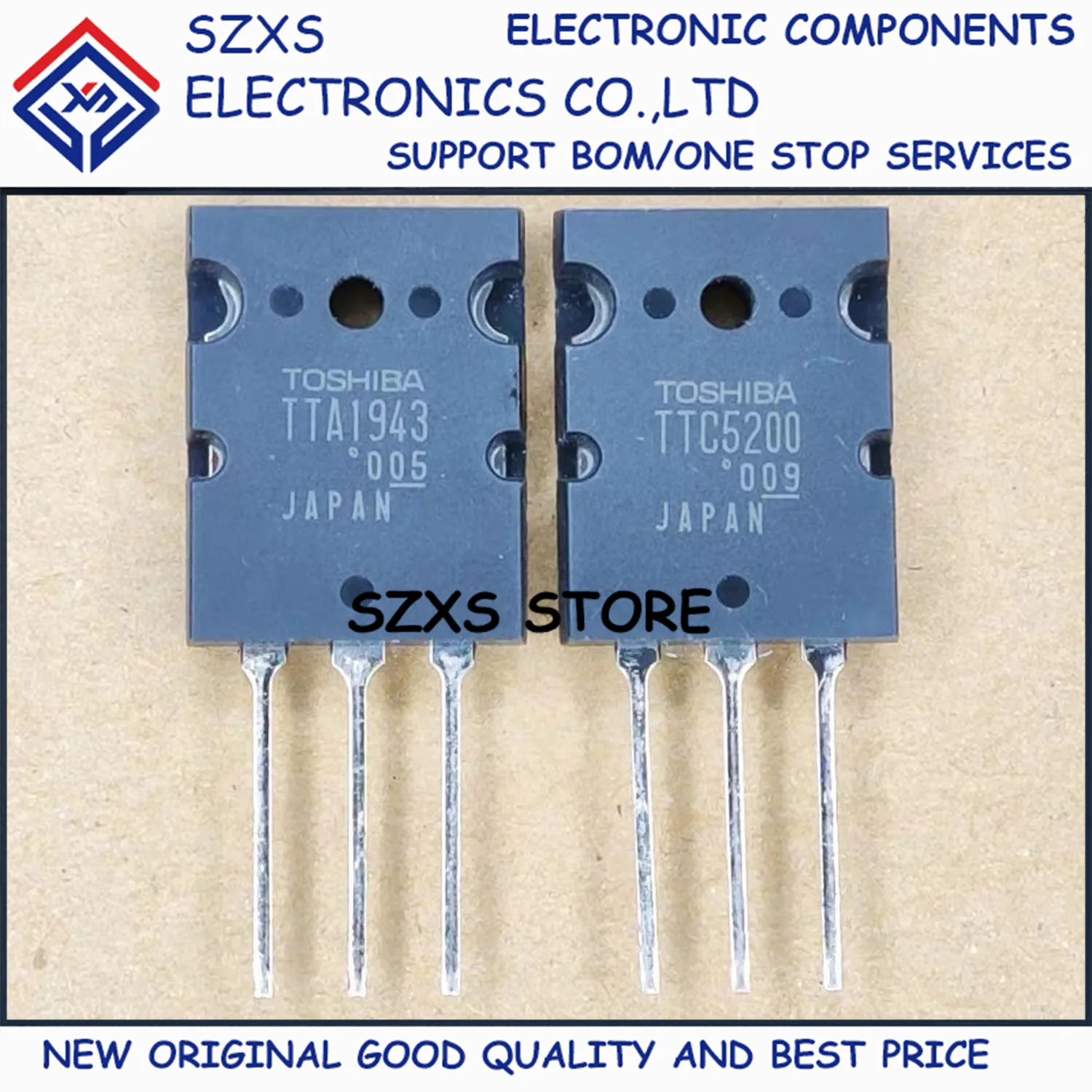 Nuevo Original 10 pares TTA1943 A1943 + TTC5200 C5200 TO-264 Transistor amplificador de Audio en Stock componentes electrónicos de buena calidad