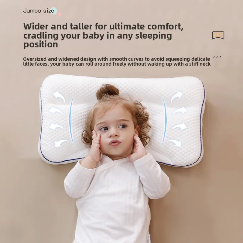 Almohada para Niños de 1 a 16 Años, Protección para el Cuello, Almohadas Infantiles con Divisiones, Ropa de Cama para Bebés, Jardín de Infancia, Todas las Temporadas, Almohada para Dormir