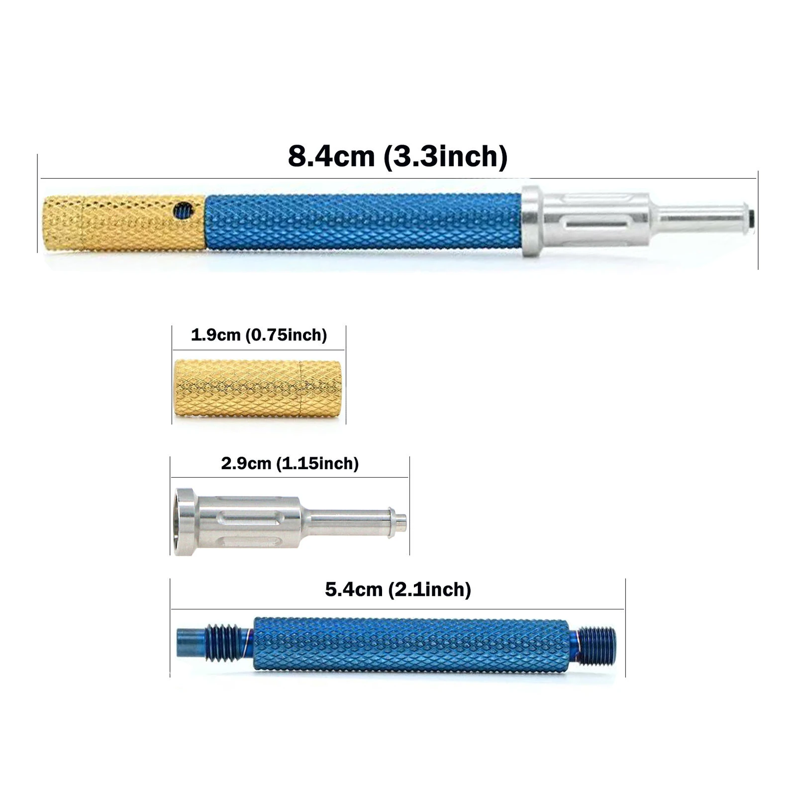 Kit Universal de Herramienta Localizadora y Tapas de Retención para Fijación de Abutments de Implantes Dentales y Sobredentaduras