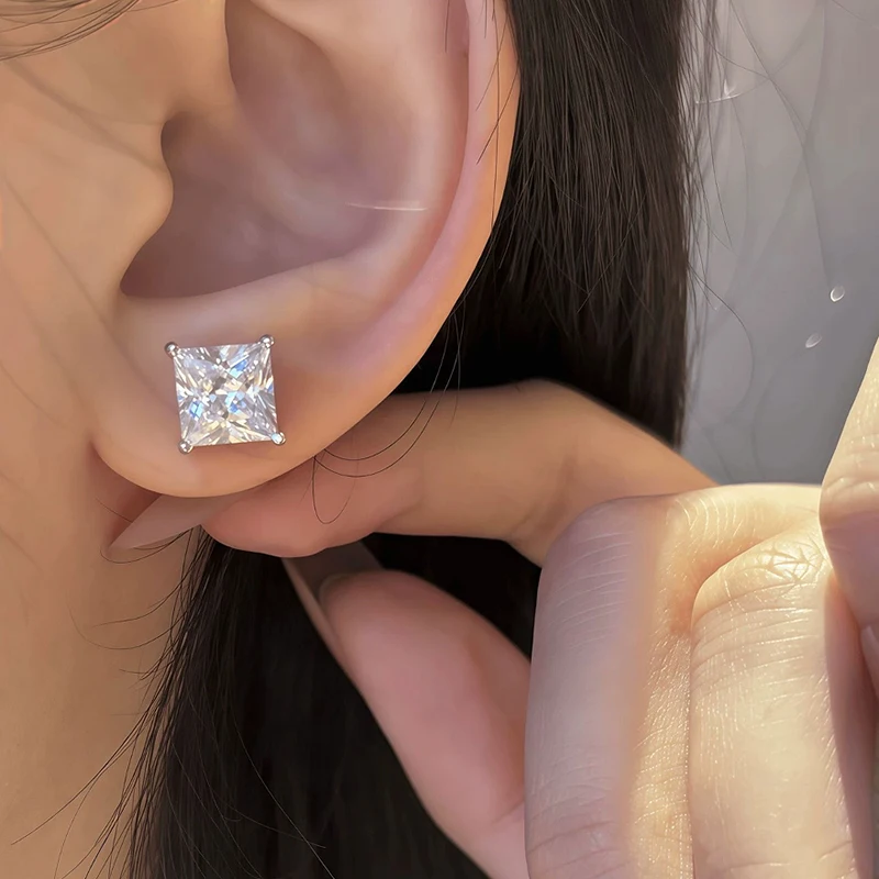 Pendientes de Moissanita Corte Marquise D VVS1, Chapados en Plata S925 con Certificado GRA, Pendientes para Mujer, Joyería Exquisita para Bodas