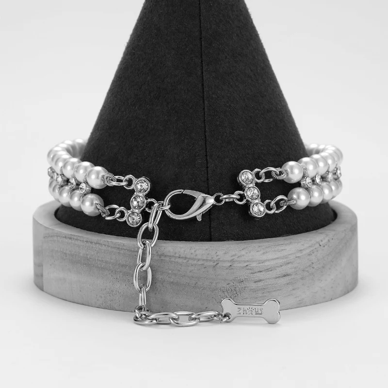 Collar de Perlas de Lujo para Gatos y Cachorros, Collar con Pedrería para Gatos, Perros Pequeños, Gatos Ragdoll, Gatos Sphynx, Accesorios para Mascotas, Collar para Gatos