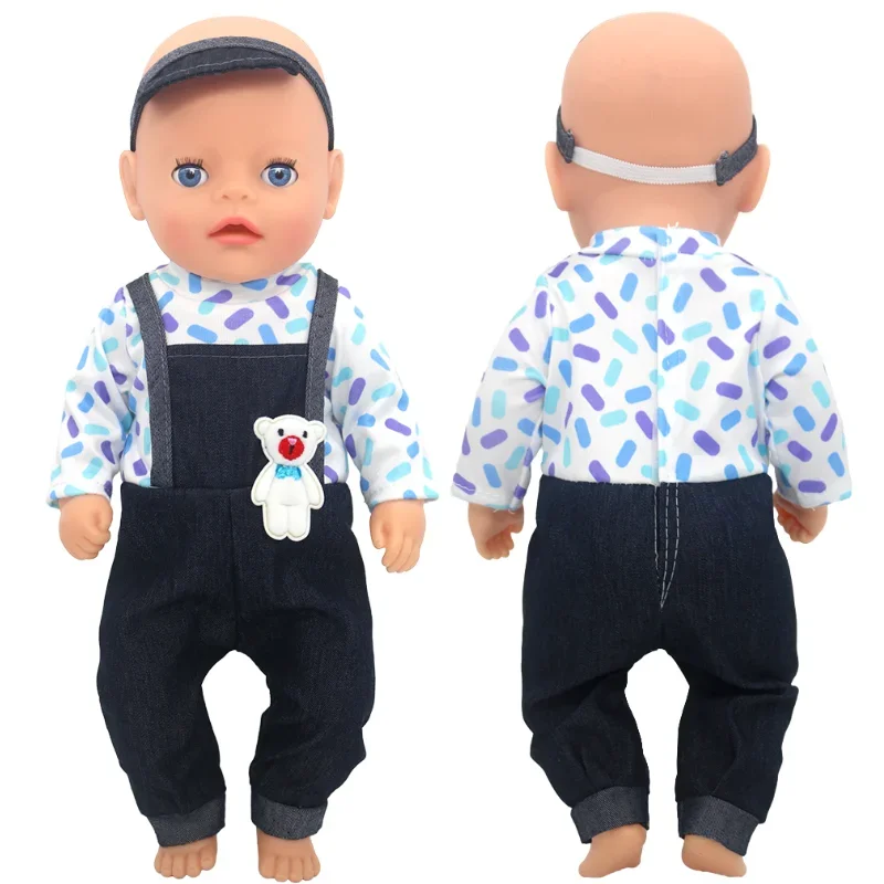 Ropa de vestir para muñeca bebé de 36cm, traje para muñeca de 14 pulgadas, peleles, ropa de juguete