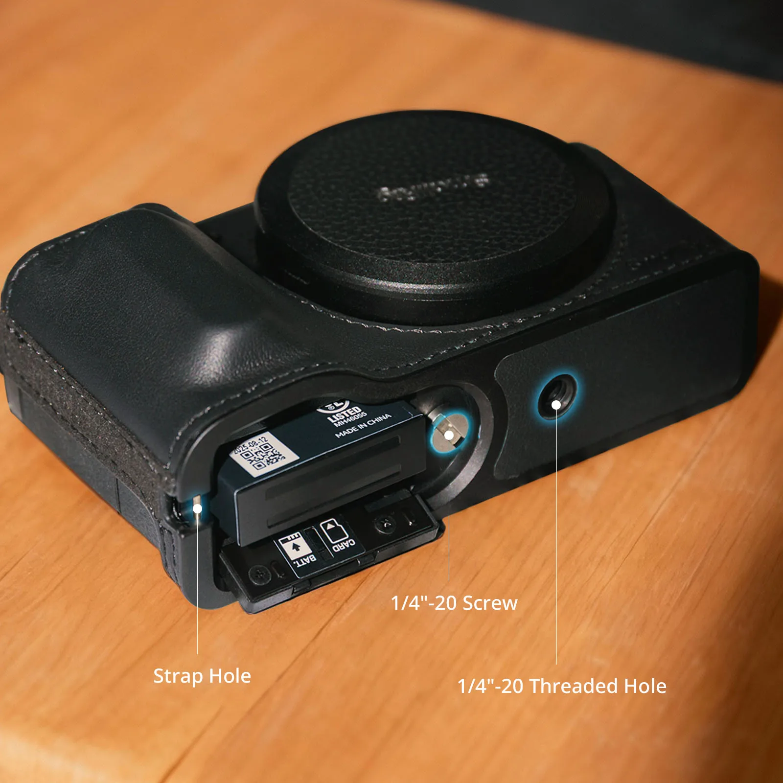 Funda de Cuero SmallRig GR IV, Kit de Funda para Cámara RICOH GR IV / GR III / GR IIIx / GR III HDF / GR IIIx HDF, Negro/Gris/Rojo