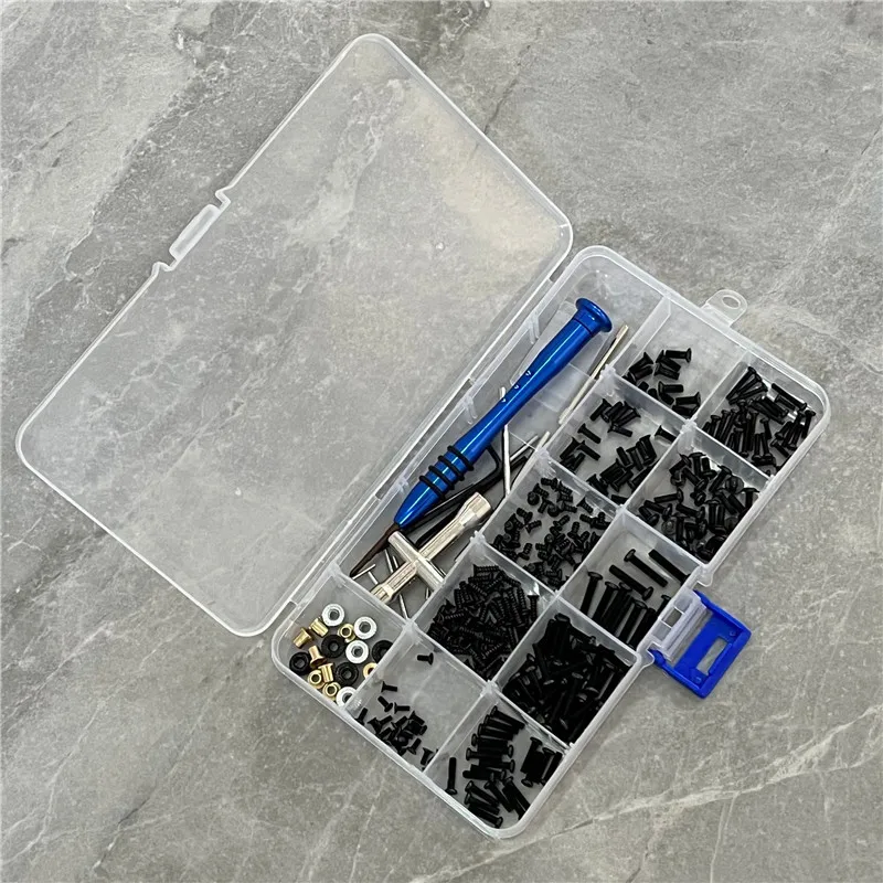 Caja de herramientas de tornillo de adaptación de actualización de metal para WLtoys 144010 144001 144002 124016 124017 124018 124019   Piezas de coche RC