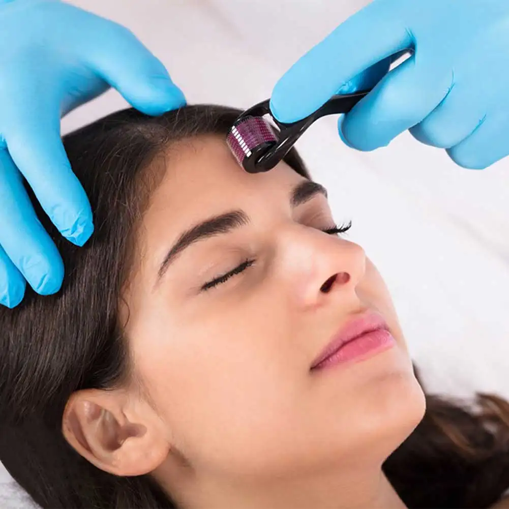 Rodillo Derma Roller de 540 Agujas para el Cuidado de la Piel, Rodillo de Microagujas, Punta de Repuesto, Reparación de la Piel, Herramienta de Belleza