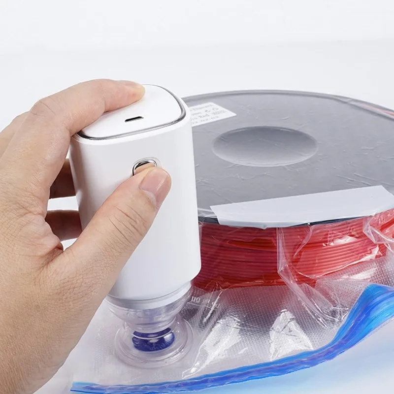 Bomba de Vacío Automática, Bomba de Vacío para Bolsas, Bomba Eléctrica/Manual Recargable y Portátil, Sellado al Vacío para Almacenamiento de Filamento de Impresora 3D ﻿