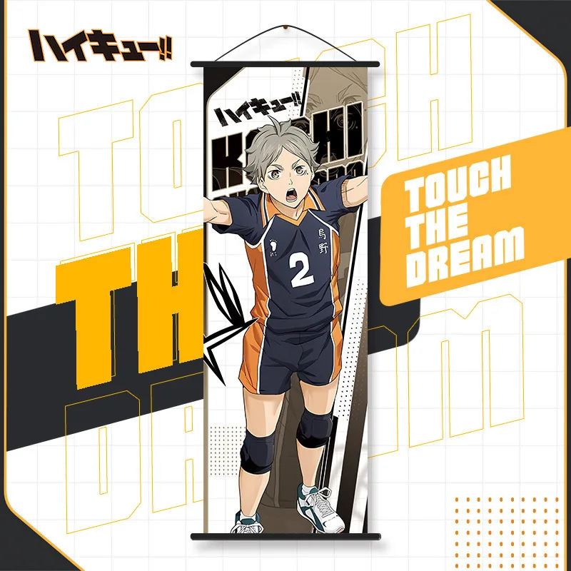 Haikyuu!! Póster Largo para Pared, Papel Tapiz de Hinata Shoyo, Decoración de Pared, Disimula Imperfecciones, Mercancía de Anime, Regalo Navideño