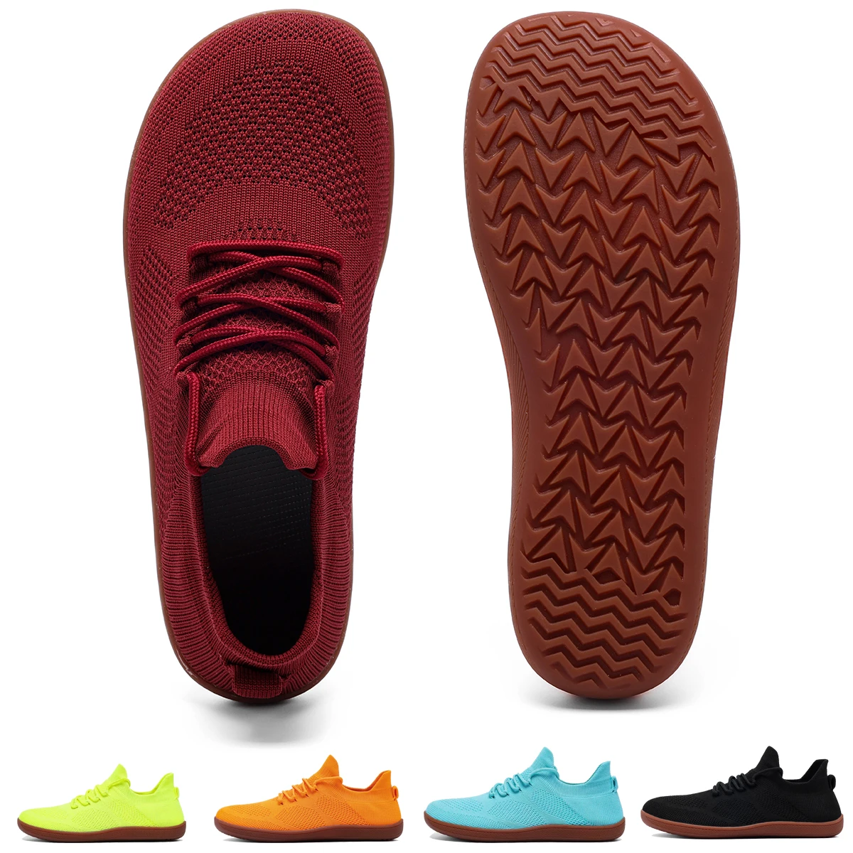 Zapatos descalzos con punta ancha para hombre y mujer, zapatillas minimalistas para caminar |   Suela caída cero |   Malla transpirable