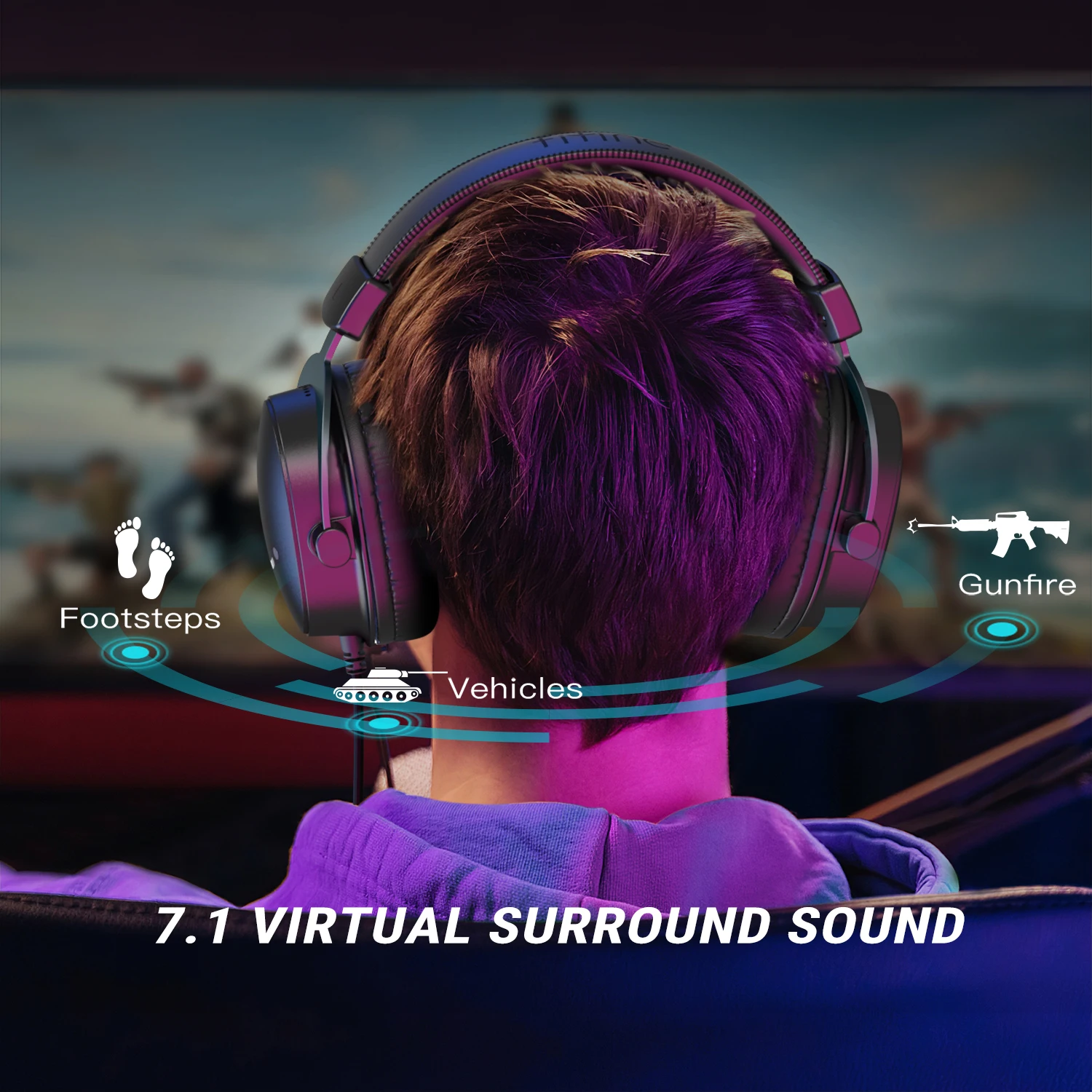 Auriculares FIFINE, con Conector de 3.5 mm y USB, Sonido Envolvente 7.1, Control de Volumen, Interruptor de Silencio para PC/MAC/PS4/PS5 Mixer-H9