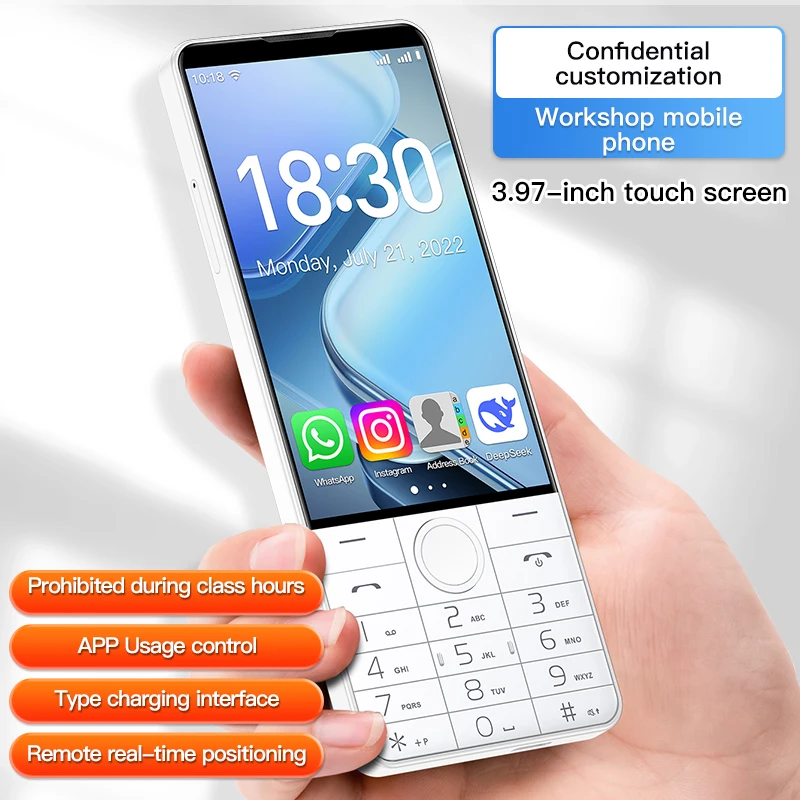 DOOV R70 4 "pantalla IPS 4G teclado táctil Google teléfono móvil 6GB + 128GB Android14 16mp 2600mAh teléfono móvil Whatsapp