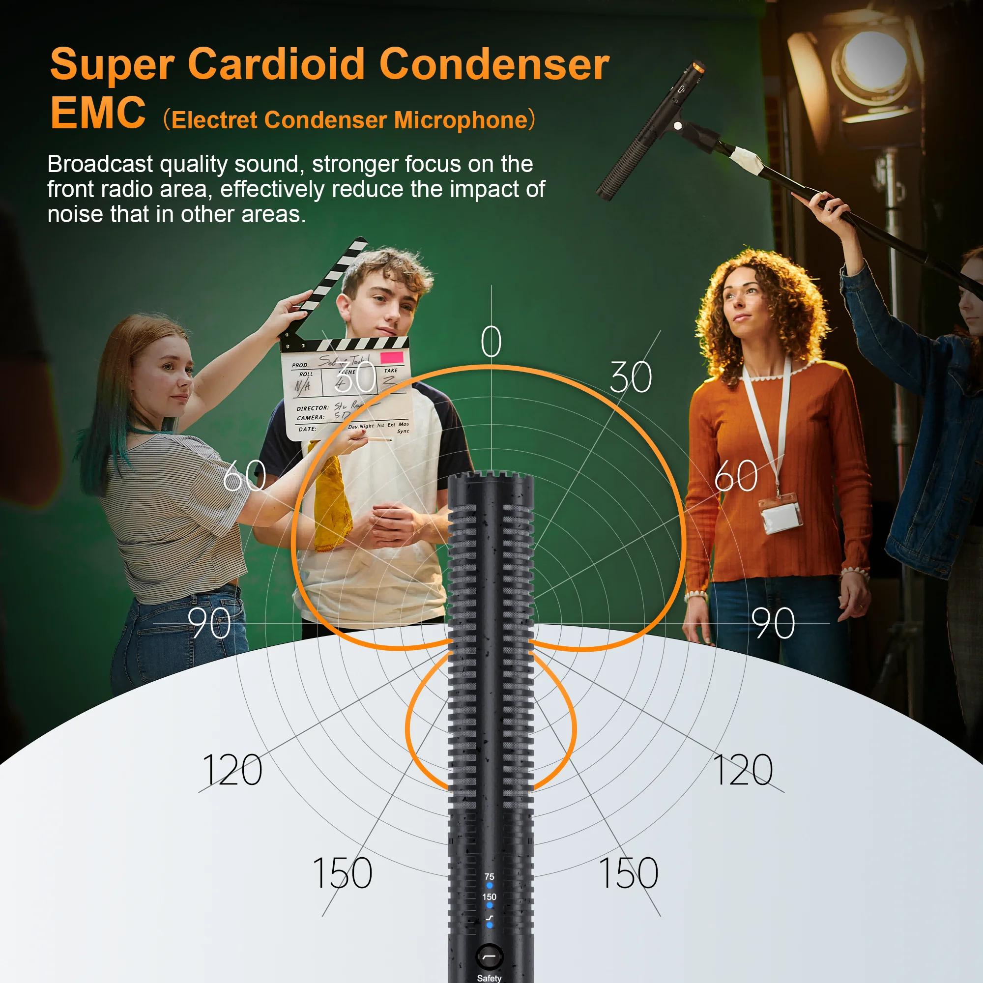 COMICA VM30 Micrófono Inalámbrico de Condensador Supercardioide 2.4G con Control de Ganancia para Cámara, Smartphone y Computadora