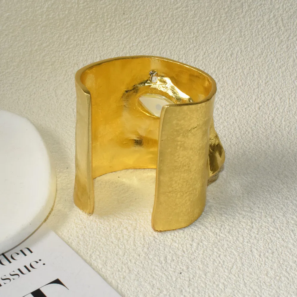 Brazalete con diseño de ojos faciales de Metal étnico Vintage para mujer, joyería, desfile de moda, accesorios de brazalete abiertos a mano