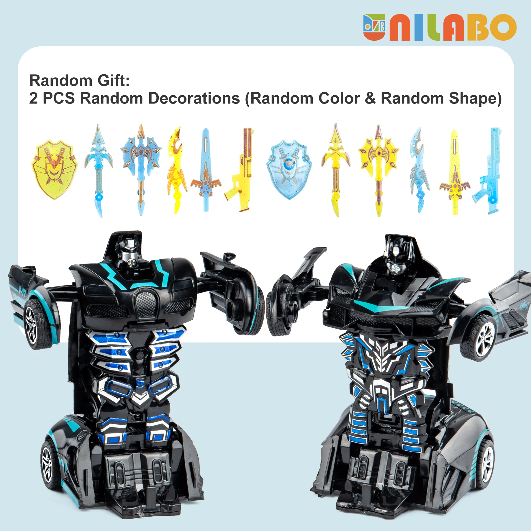 Juguetes de coche deportivo robot transformable, sin baterías, regalo educativo para niños, vehículo modelo colorido para aprender a jugar