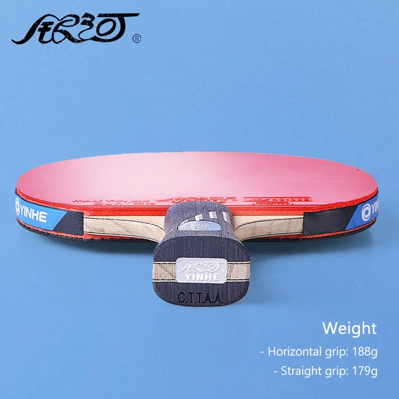 Yinhe-raqueta de Ping Pong 10-star 10B, raqueta de tenis de mesa de carbono para ataque rápido intermedio con Control fino