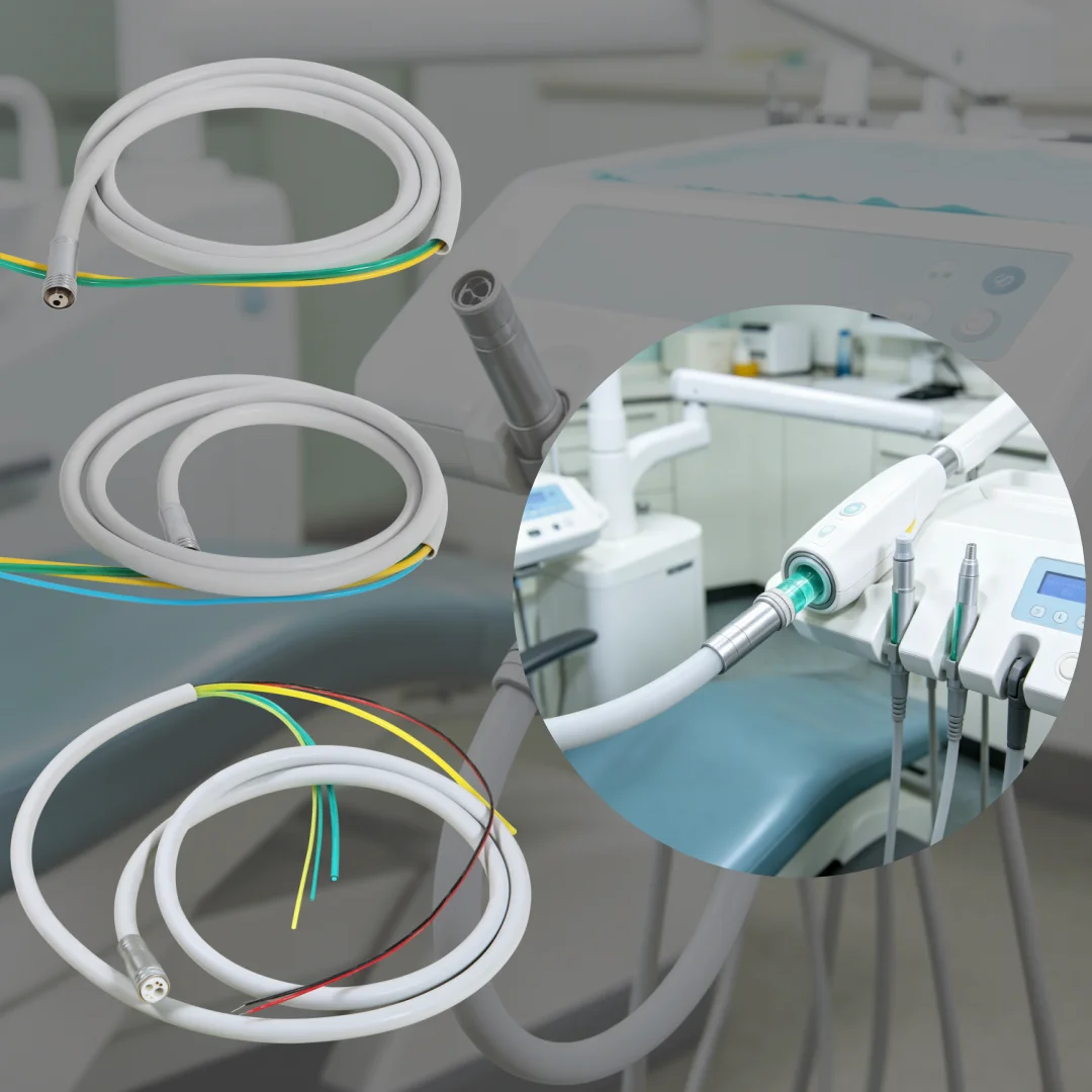 Tubo de silicona dental para conexión de pieza de mano de alta velocidad con suministro de agua, 2/4/6 orificios T2/4/6