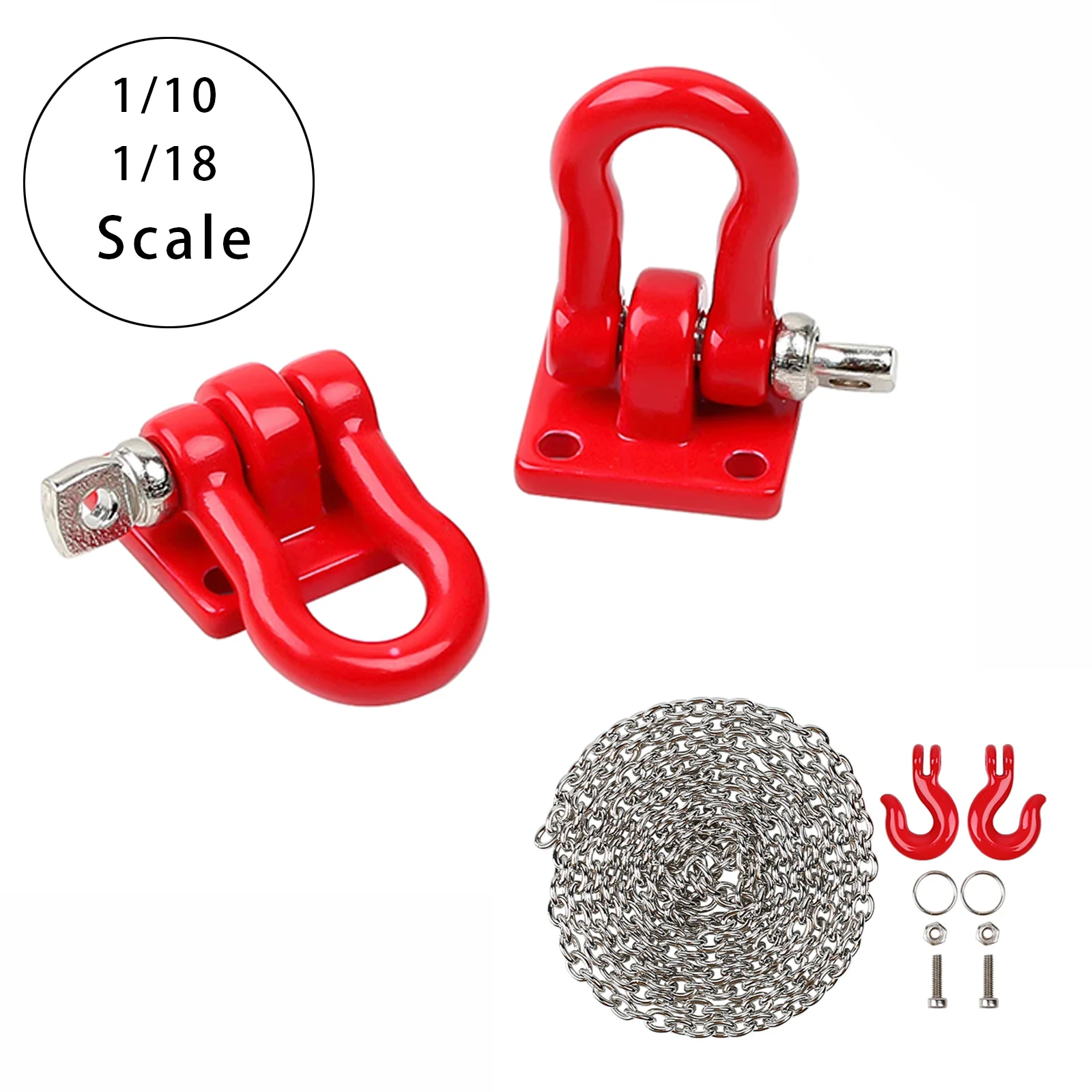 RS RC remolque gancho de remolque accesorios de Metal actualización para 1:10 coche trepador de control remoto Redcat Gen8 VS4-10 Axial SCX10 90046 AXI03007 Capra