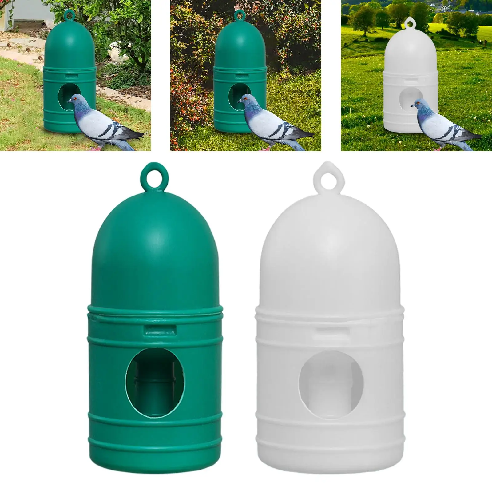 Dispensador de agua para loros con mango, bebedero para palomas de cría, bebedero automático para pájaros, periquito, patos, pollitos, jaula para aves de corral