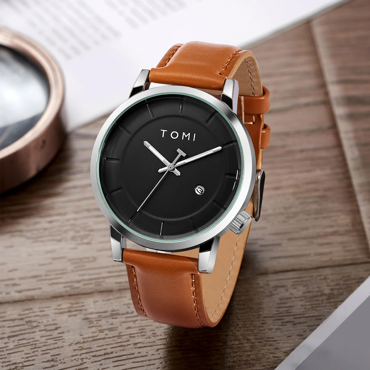 Reloj de lujo TOMI para hombre, reloj de cuarzo para hombre de negocios de marca Original a la moda