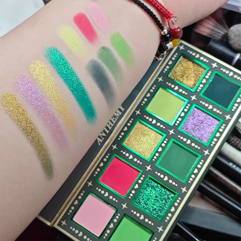 Maquillaje Paleta de sombras de ojos de 10 colores Paleta de sombras de ojos naturales de alto pigmento, resistente al agua de larga duración vegana y sin crueldad