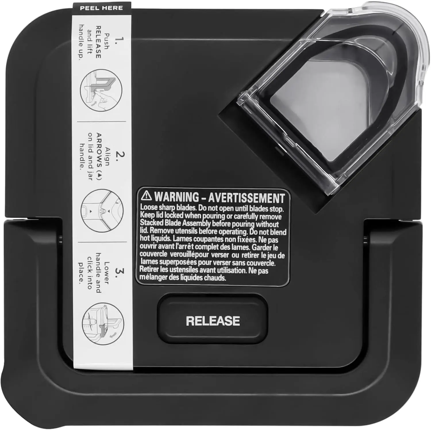 Tapa de bloqueo de repuesto, cubierta superior cuadrada más nueva para licuadora Ninja, jarros XL de 72oz, nuevo modelo