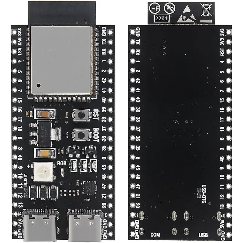 ESP32-S3-DevKitC-1 ESP32-S3 N8R2 N16R8 WiFi Bluetooth compatible BLE 5,0 Placa de desarrollo de malla ESP32 módulo inalámbrico