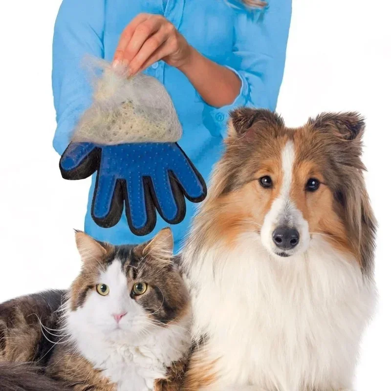 Guante de aseo para gatos, cepillo Deshedding para pelo de mascotas, peine, limpieza de perros, guante de masaje, accesorios