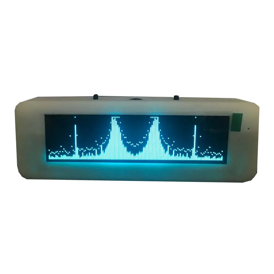 Pantalla de espectro de música OLED de 3,12 pulgadas, Control de voz para coche, medidor de VU, amplificador, micrófono, 8 efectos de visualización