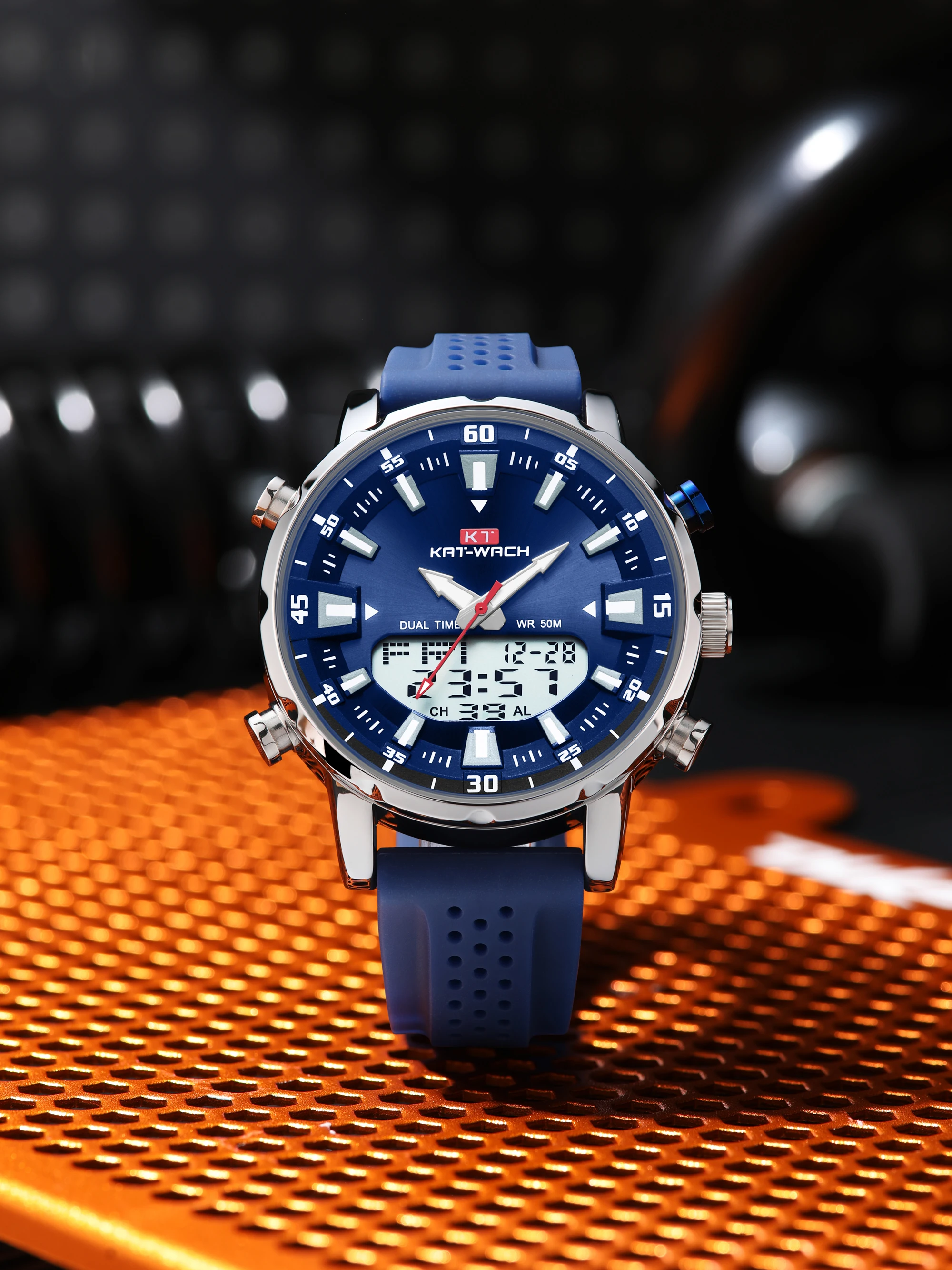 Relojes de Cuarzo Kat-Wach para Hombre, Originales, Resistentes al Agua, de Alta Calidad, Automáticos, Reloj Negro, Regalos para Papá, Relojes para Hombre