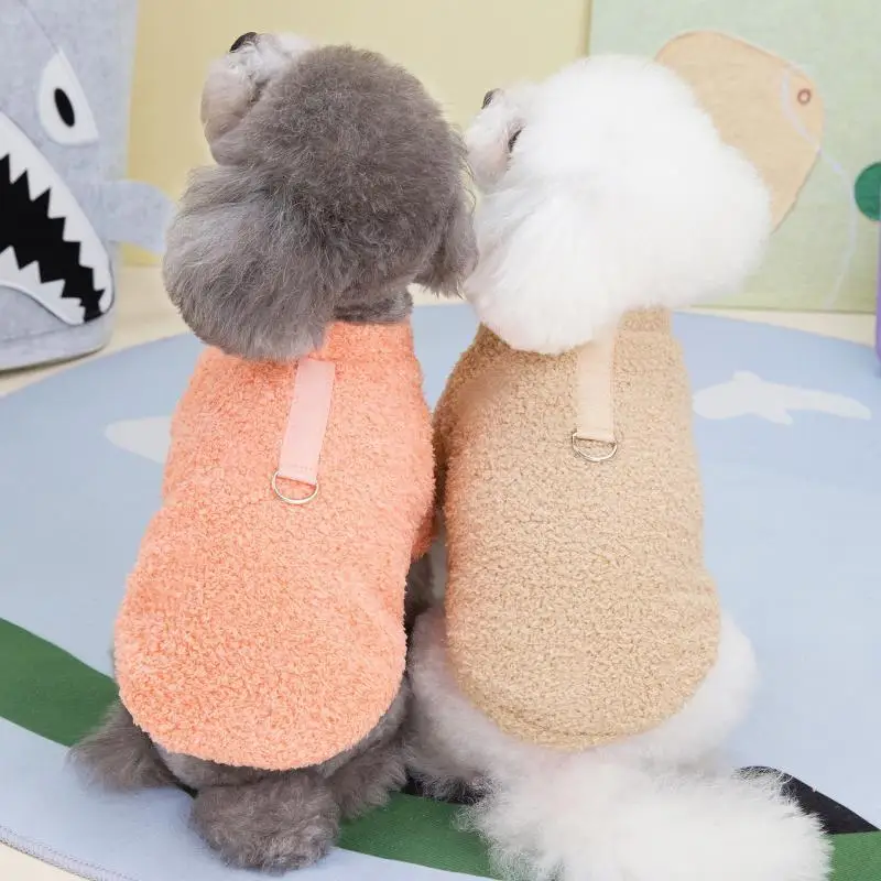 Suéter de invierno para perros, ropa cálida de felpa para perros pequeños y medianos, abrigo suave para cachorros, chaqueta, disfraces de peluche para Chihuahua, suministros para perros