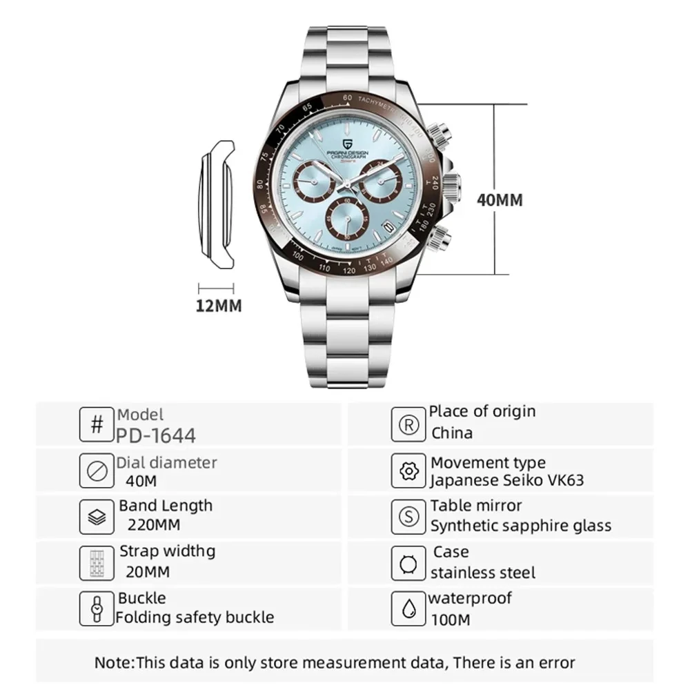 PAGANI-relojes deportivos de cuarzo para Hombre, nuevo diseño de marca superior, cronógrafo resistente al agua de acero inoxidable con zafiro, Reloj de lujo para Hombre 2026