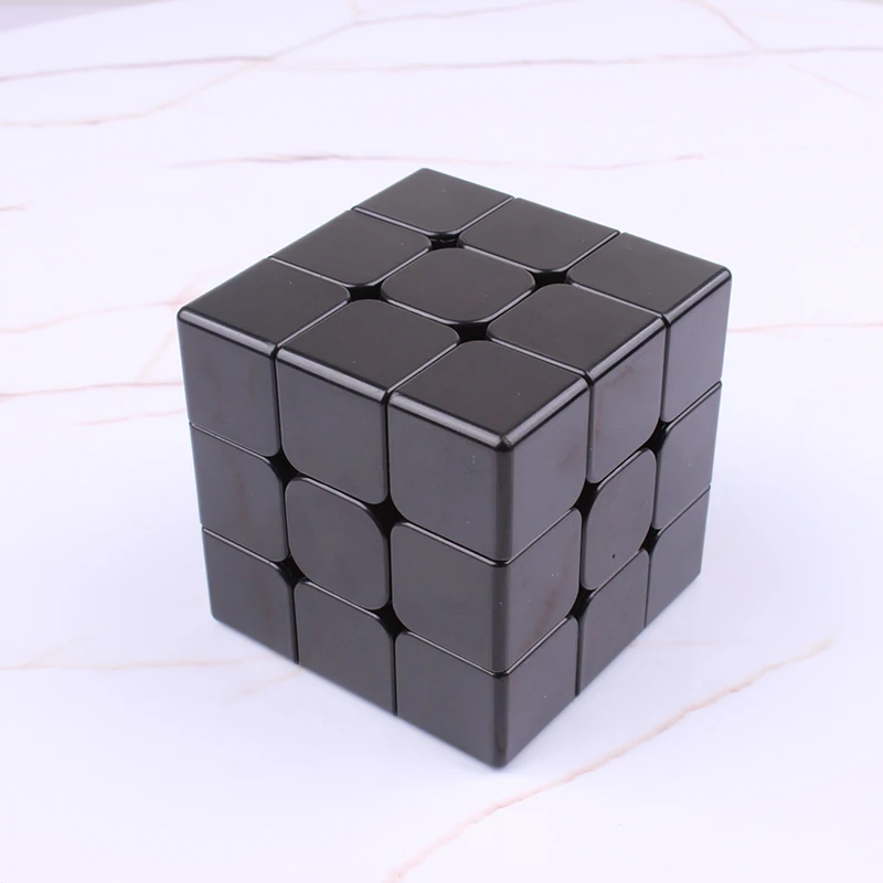 Cubo Mágico Magnético Negro Puro, Cubo de Velocidad Profesional, Juego de Rompecabezas Monocromático de Mismo Color para Juguetes