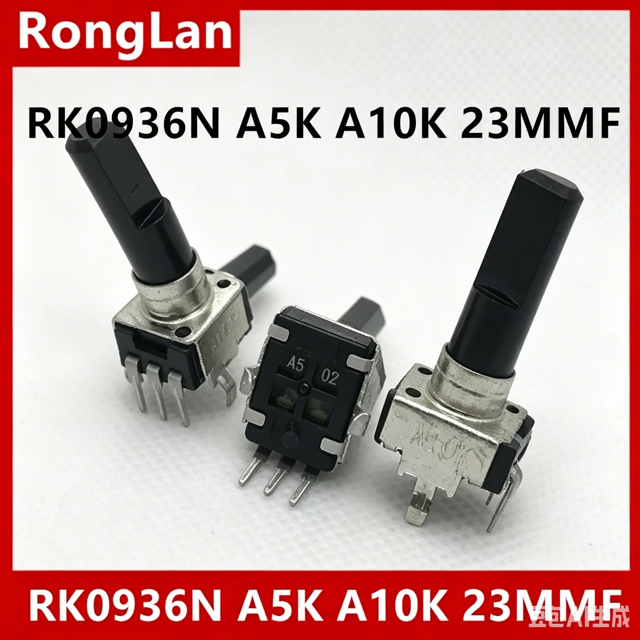 Potenciómetro de sonido tipo mezclador RK0936N A5K A10K A20K (JAPÓN NOBLE) A50K A100K Dshatf L=30MM 23MMF-10PCS