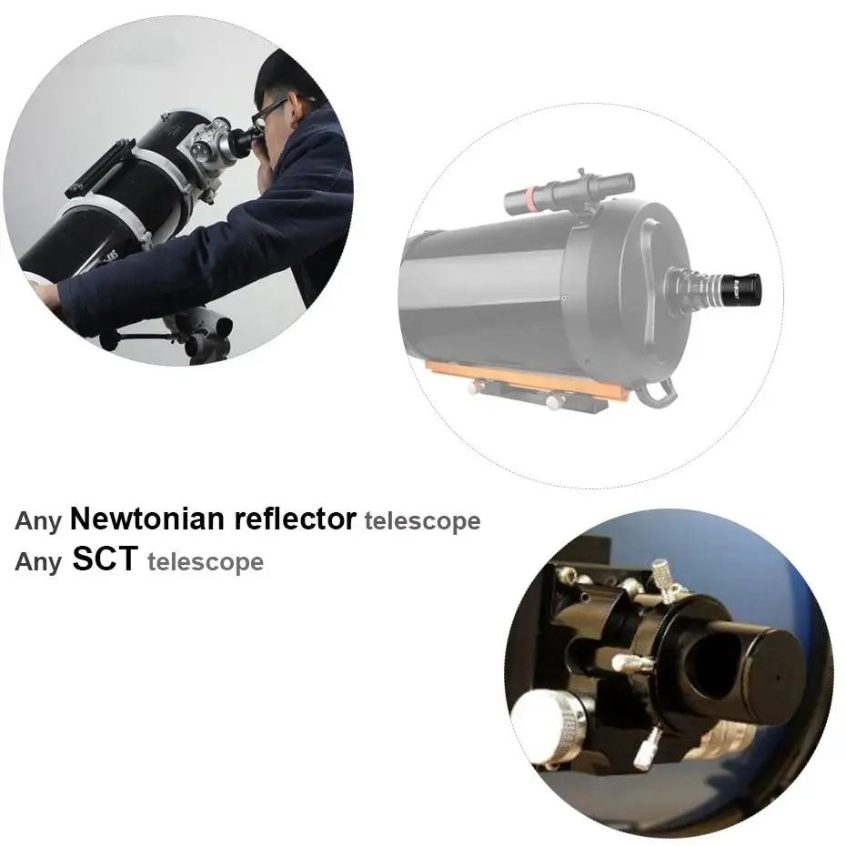 Ocular de colimación SVBONY Cheshire de 1,25 pulgadas para telescopio newtoniano SCT, accesorio para telescopio astronómico SV197