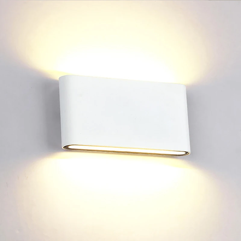 Lámpara de pared nórdica de aluminio de estilo moderno, lámpara de pared interior IP65 impermeable, luces de pasillo hacia arriba y abajo para el hogar, escaleras, dormitorio y cabecera