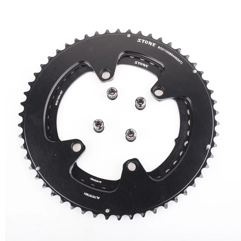 Plato doble de piedra BCD de 110mm, 4 pernos 46T 32T 48T 33T 50T 34T 54T 40T para FC5800 FC6800 9000, anillo de cadena de rueda de bicicleta de carretera