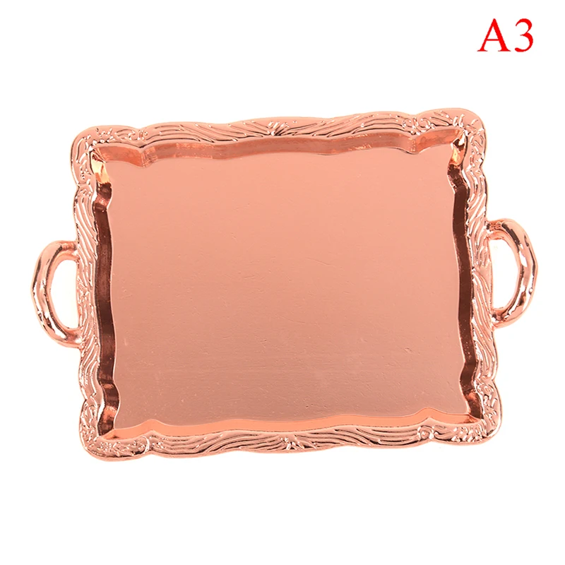 Casa de muñecas a escala 1:12, sartén en miniatura de Color oro rosa, olla para cocinar, hervidor, utensilios de cocina, Kit de cocina, accesorios para muñecas