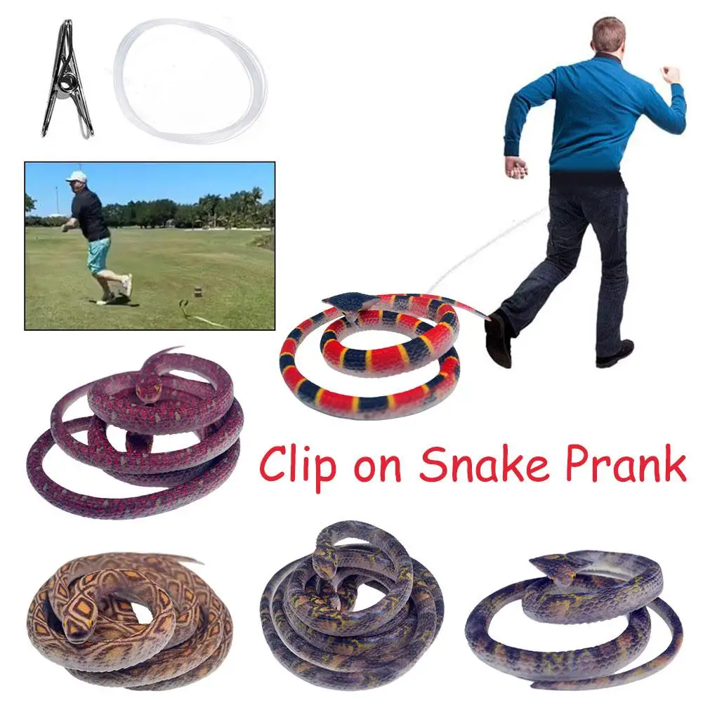 Serpiente de goma grande falsa de 70cm con línea, juguete de broma de simulación, broma realista para asustar, regalo, juguetes de broma para niños