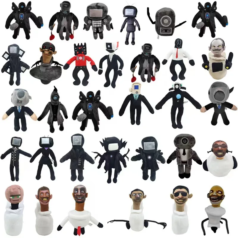 Skibidi Toilet Bosses Titan TV Man Cameraman juguetes de peluche para fanáticos y amigos bellamente muñecos de peluche regalo de Navidad